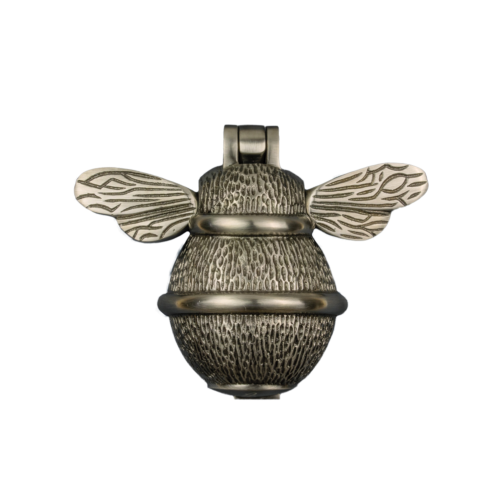 Brass Bumble Bee Door Knocker - Pewter